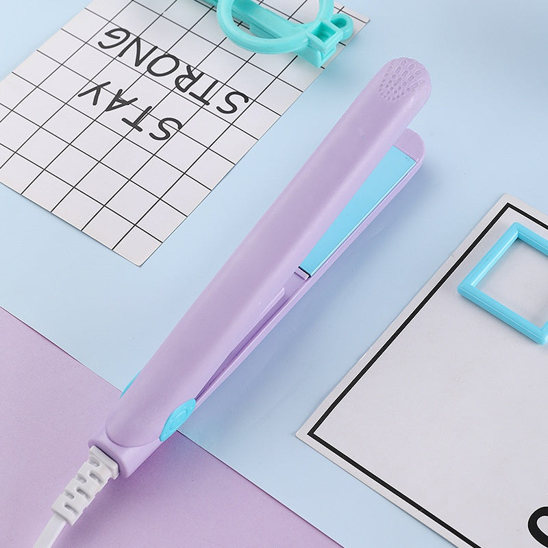 Mini Small Hair Straightener Curling Iron(Purple)