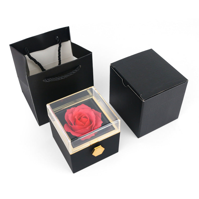 lusailstore - Creative rotating rose jewelry box