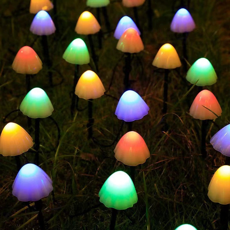 lusailstore - LED solar mushroom light string