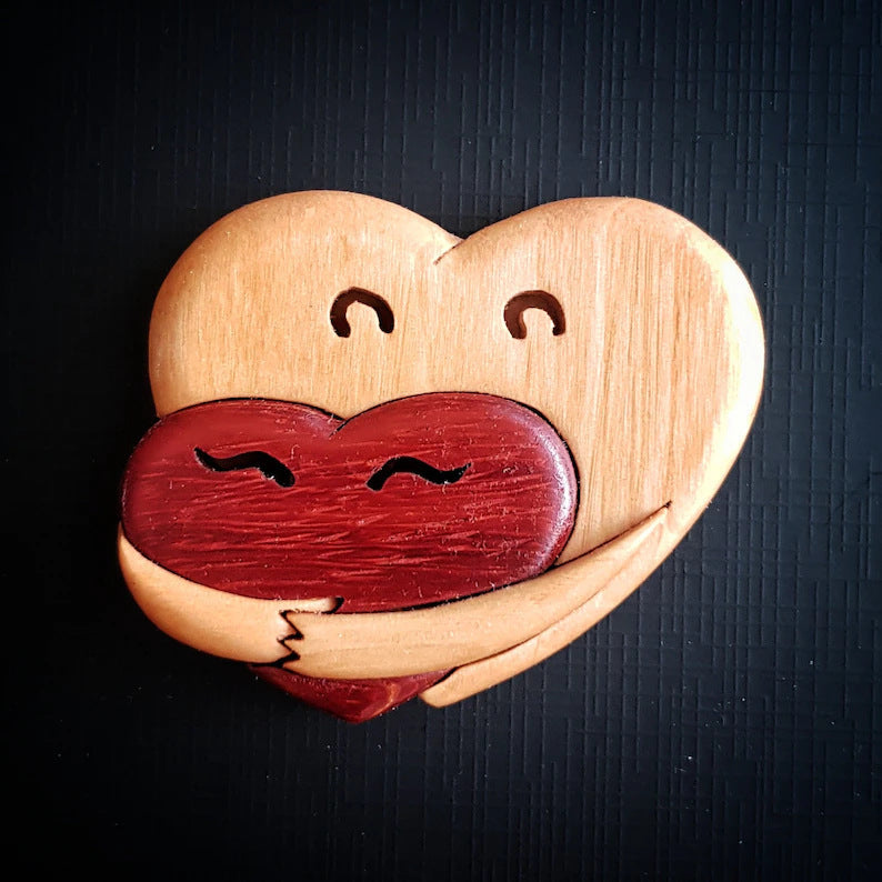 lusailstore - Handmade Wood Carvings A Hug From My Heart For You