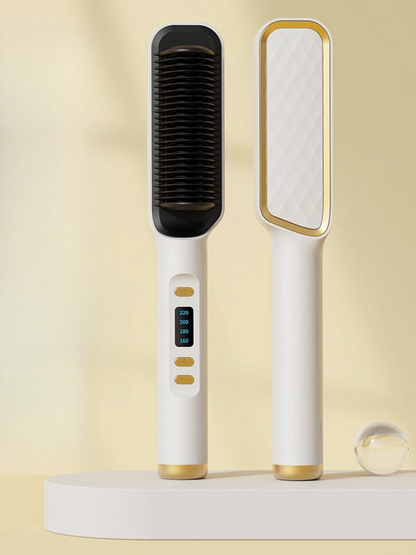 LCD Ionic Straightening Brush(White)