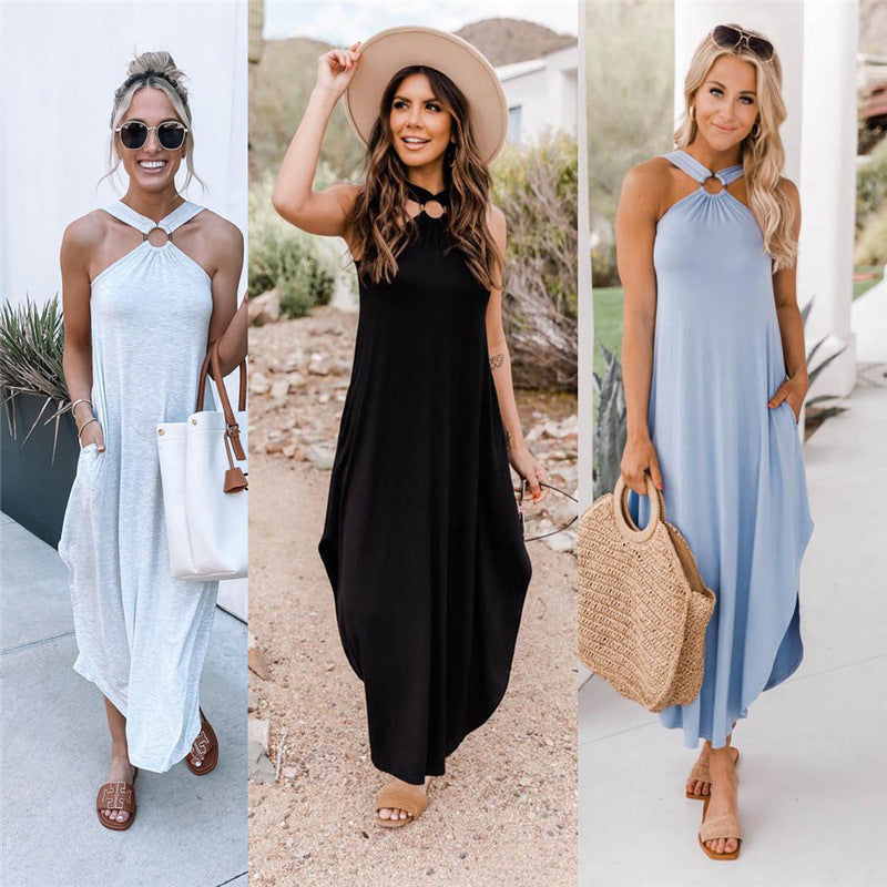 lusailstore - halter maxi dresses