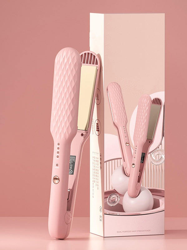 Multi-functional Hair Straightening Iron for Wet and Dry Use(Pink)