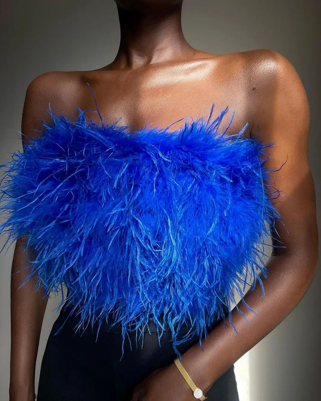 lusailstore - New fashion fluffy fur tube top