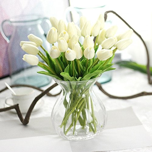 lusailstore- UV resistant realistic artificial tulip flower