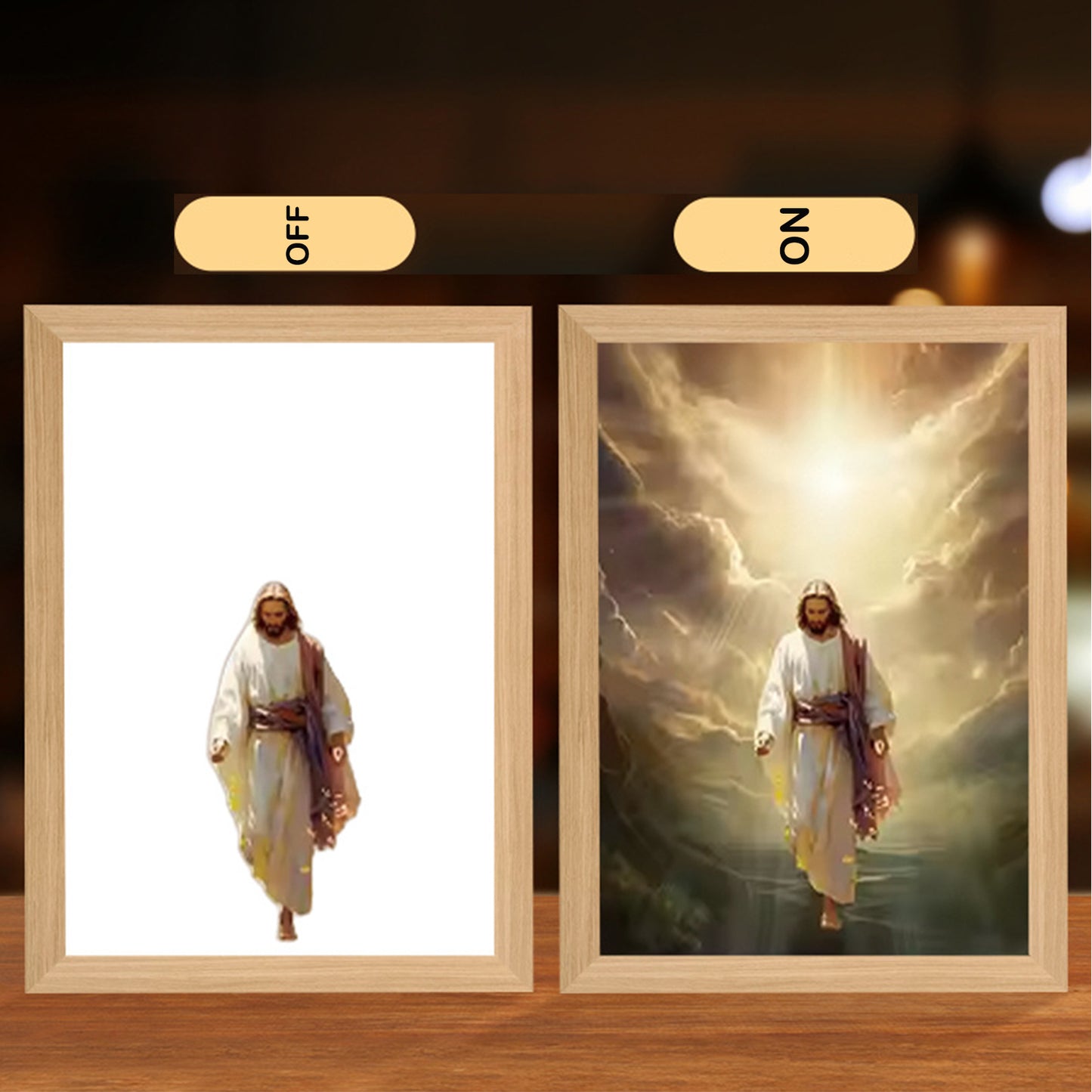 lusailstore - 4D LED Painted Jesus Night Light