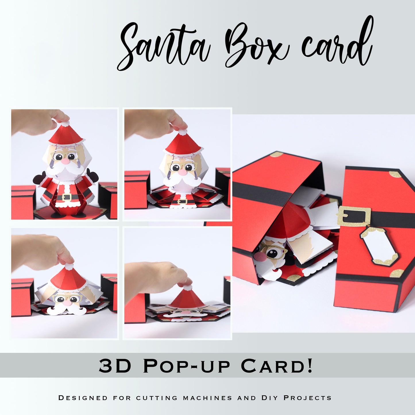 lusailstore-3D Santa Claus prank pop-up box card