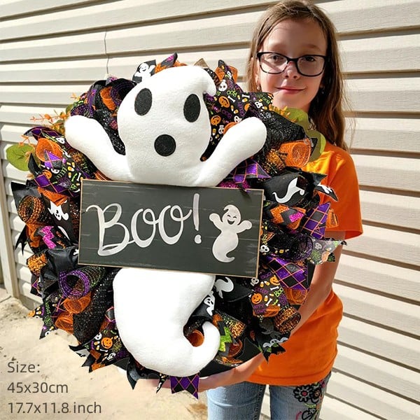 lusailstore - handmade halloween ghost wreath