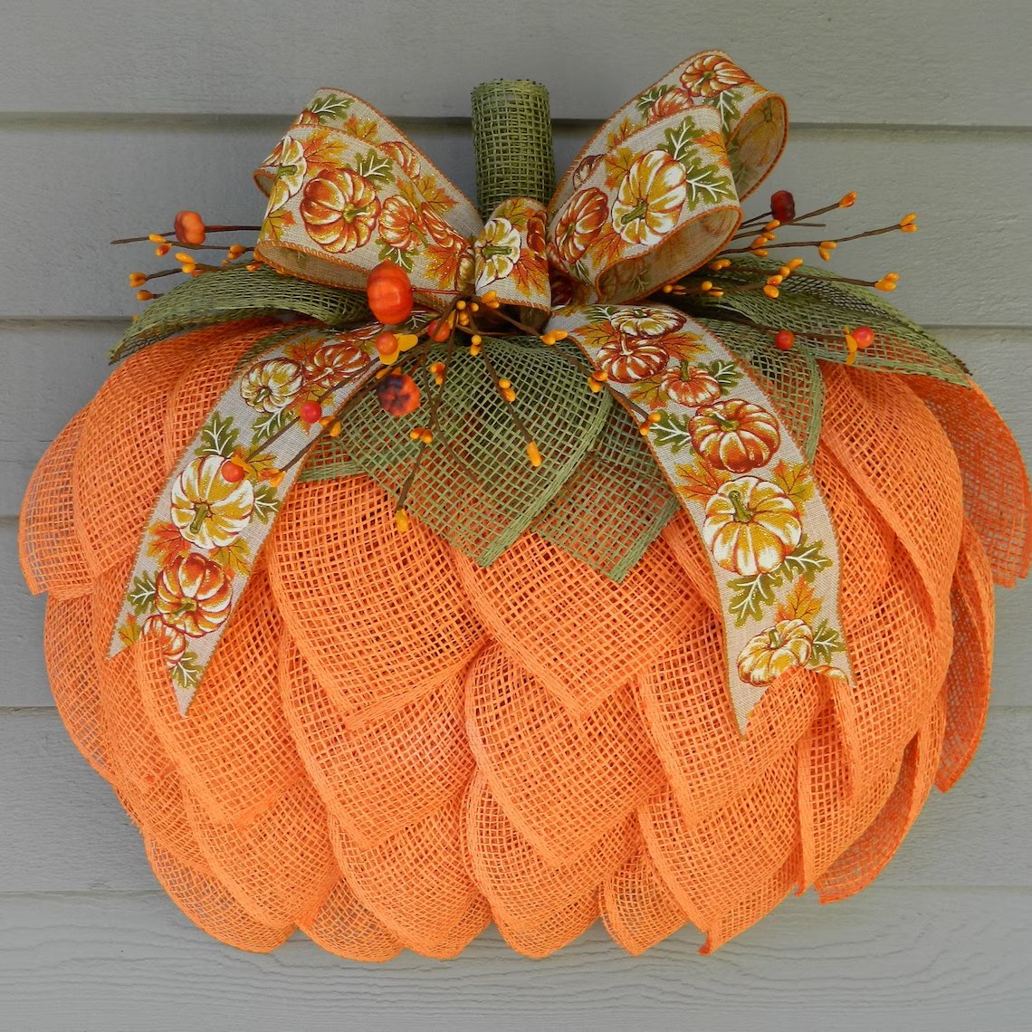 lusailstore - Farmhouse Pumpkin Wreath
