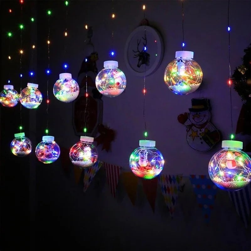 lusailstore - Christmas Led Wishing Ball String Lights Decorations