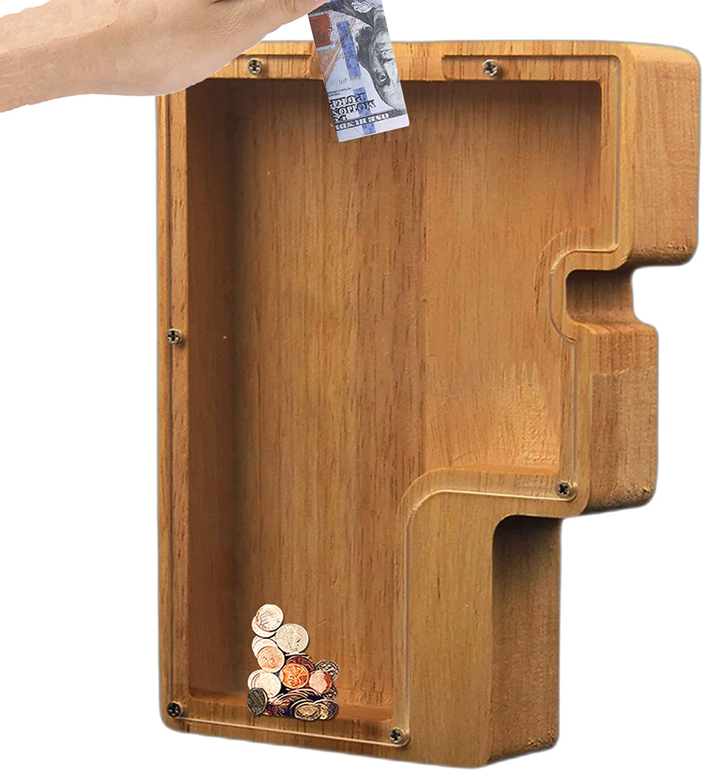 lusailstore - wooden letter piggy banks