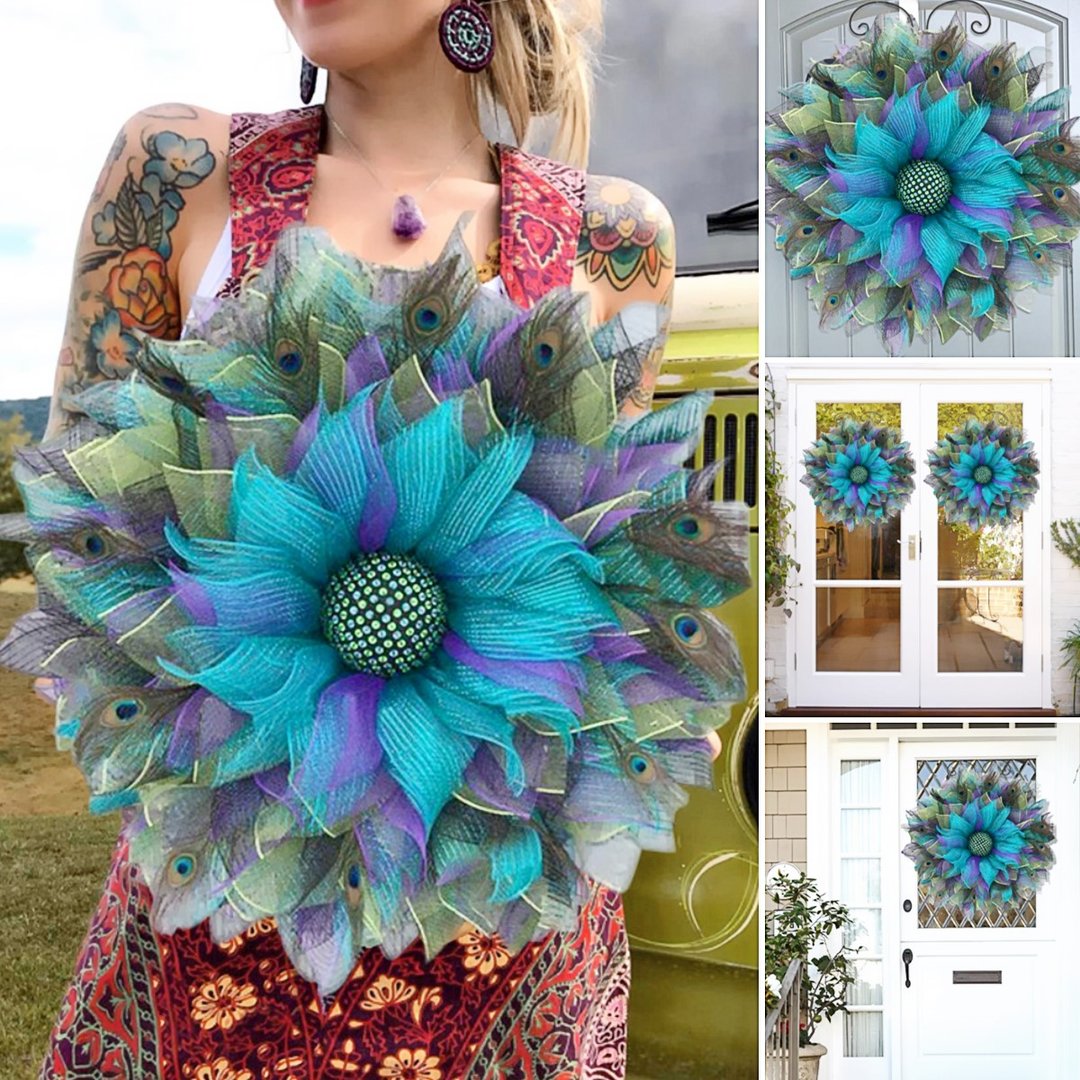 lusailstore-Noble and unique peacock pattern wreath