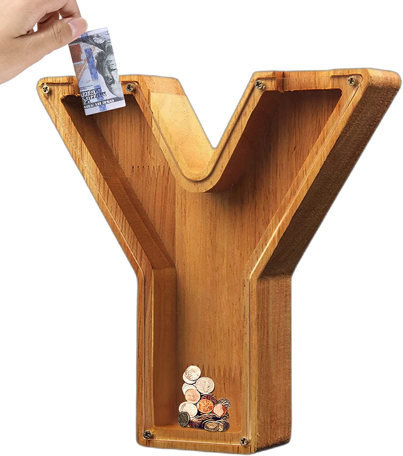 lusailstore - wooden letter piggy banks
