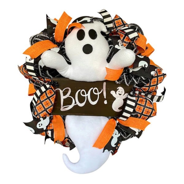 lusailstore - handmade halloween ghost wreath