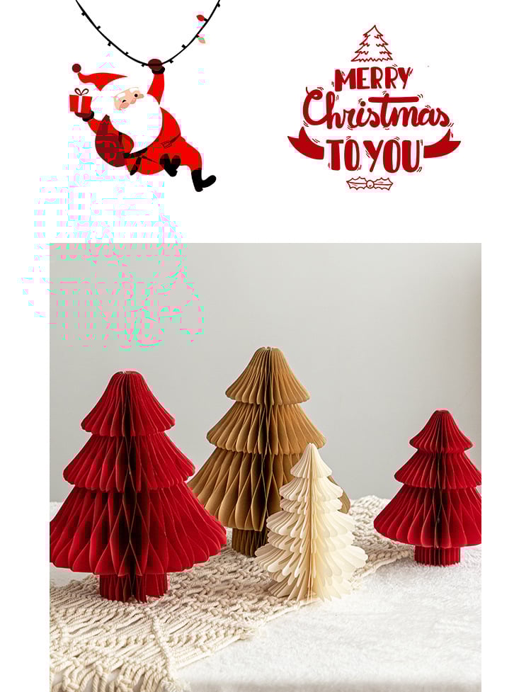 lusailstore - christmas honeycomb paper tree