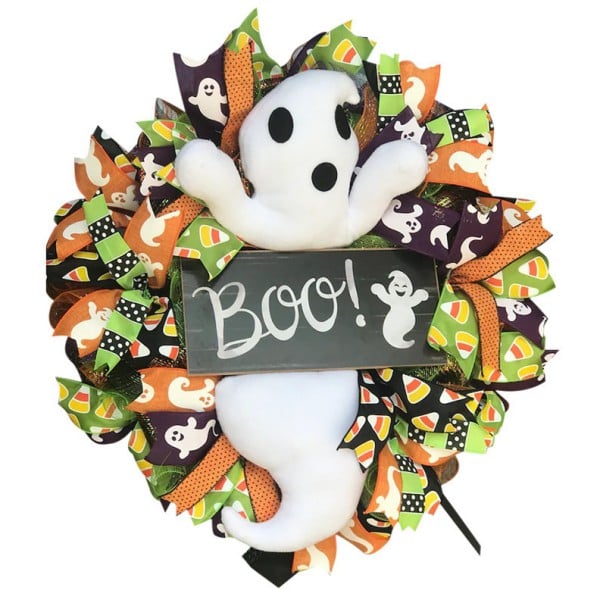 lusailstore - handmade halloween ghost wreath