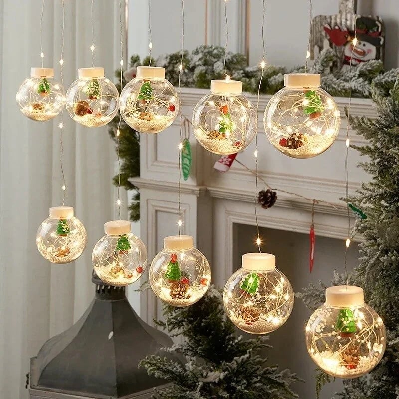 lusailstore - Christmas Led Wishing Ball String Lights Decorations