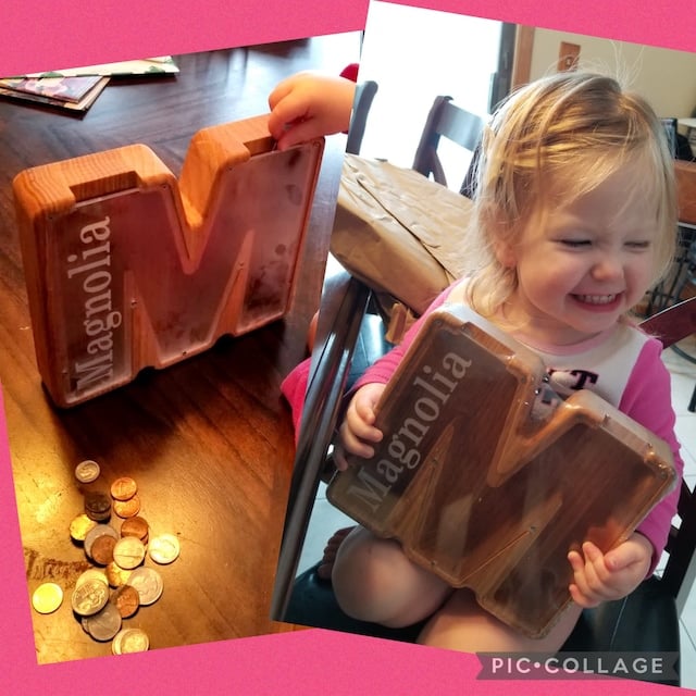 lusailstore - wooden letter piggy banks