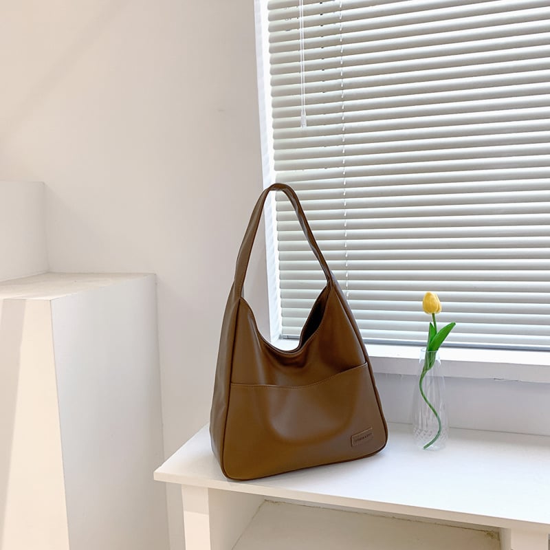 lusailstore - Simple PU leather tote bag