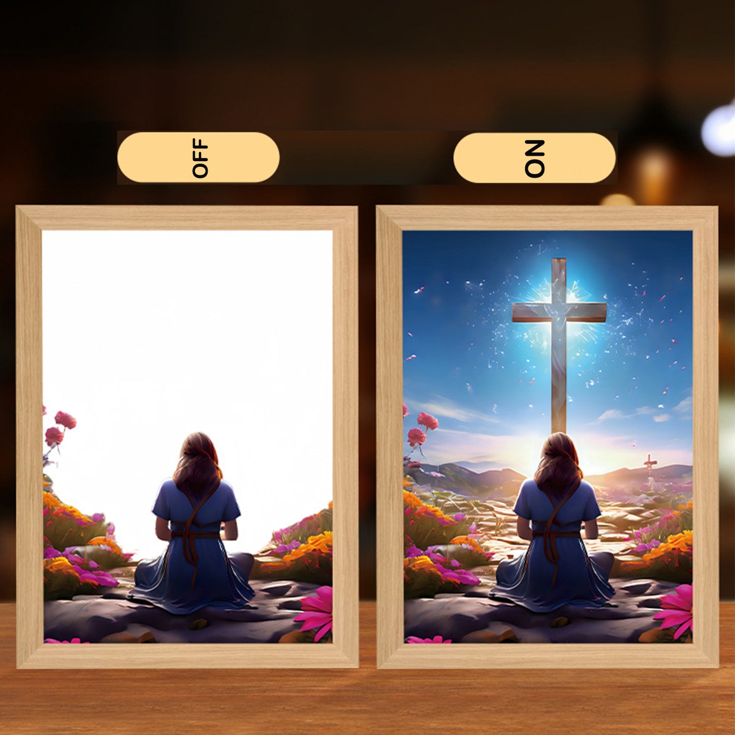 lusailstore - 4D LED Painted Jesus Night Light