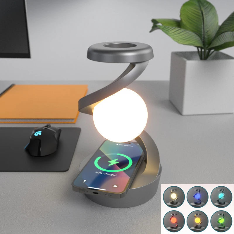lusailstore - Rotating Floating Wireless Charging Light
