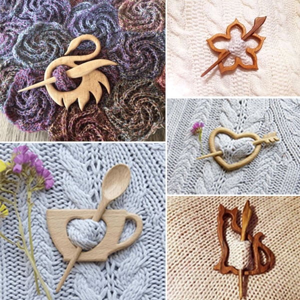 lusailstore - wooden animal brooches