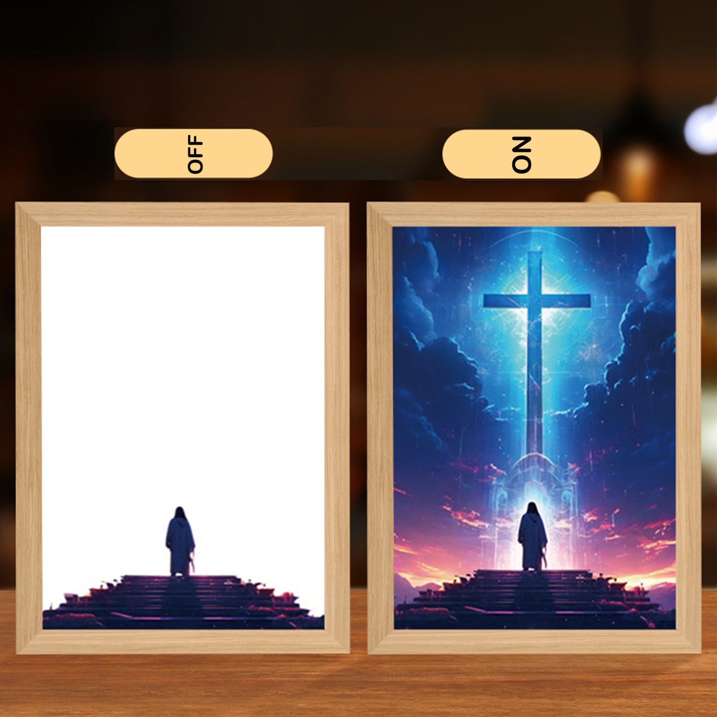 lusailstore - 4D LED Painted Jesus Night Light