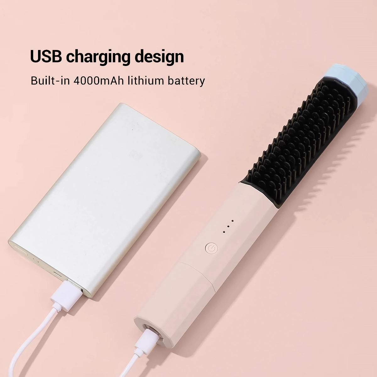 lusailstore - cordless portable heated hair brush