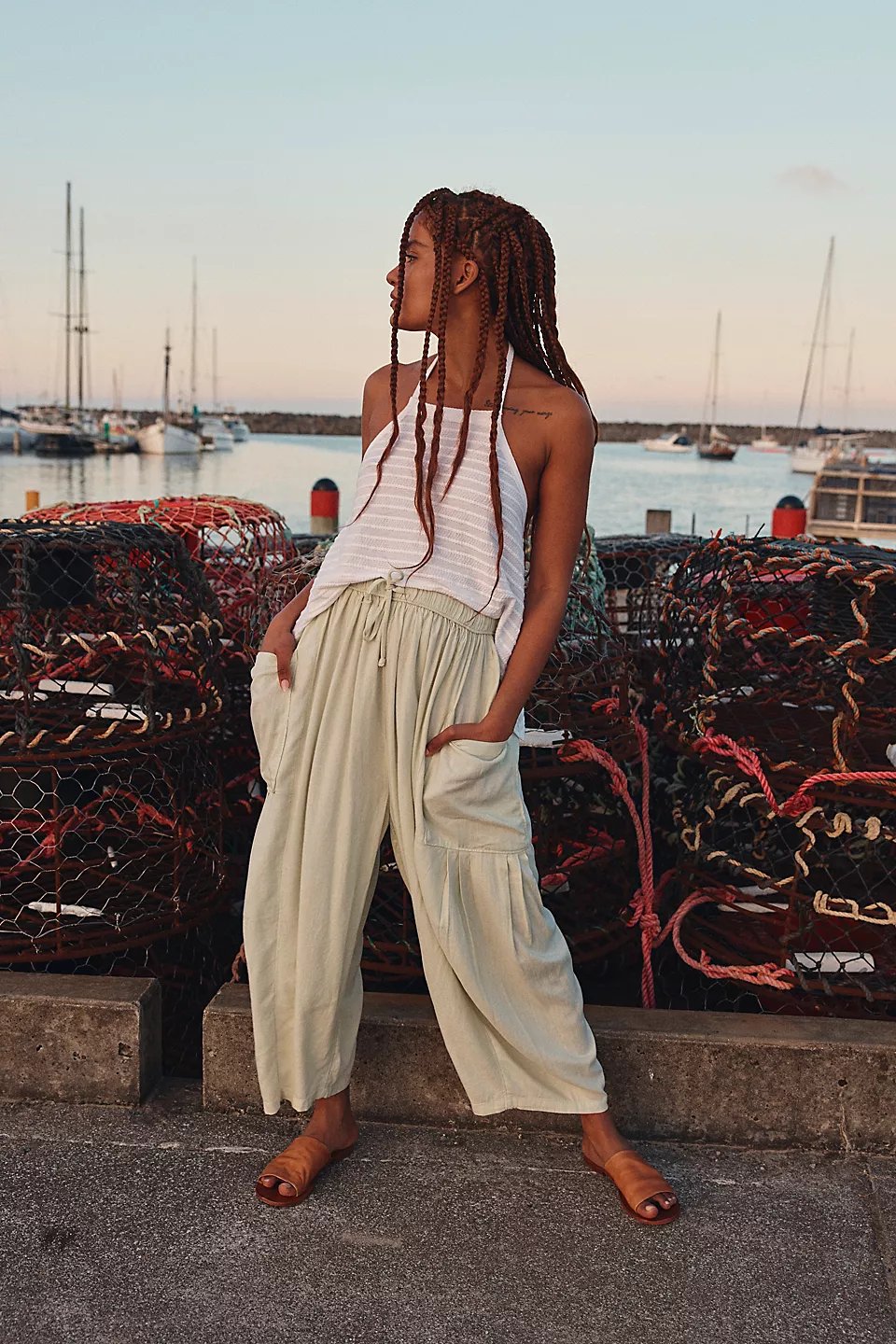 lusailstore -pockets summer harem pants