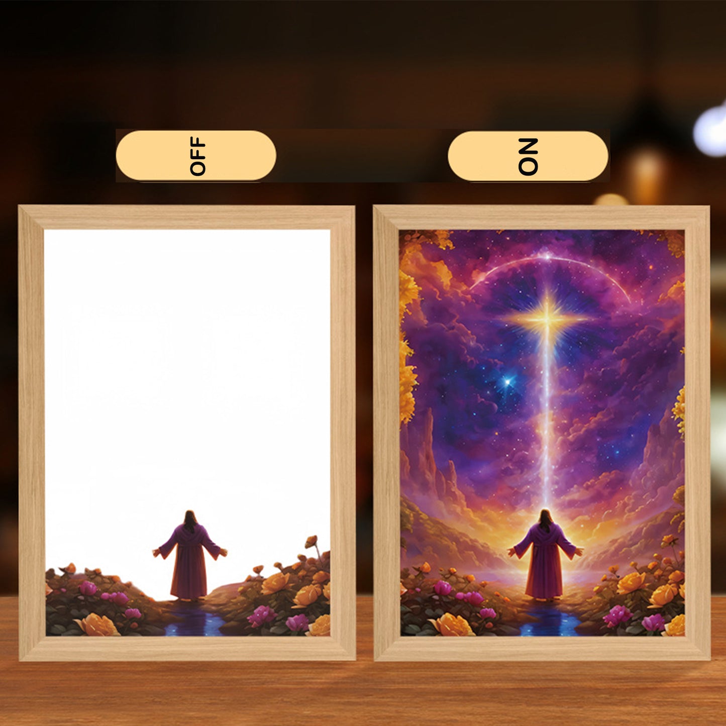 lusailstore - 4D LED Painted Jesus Night Light