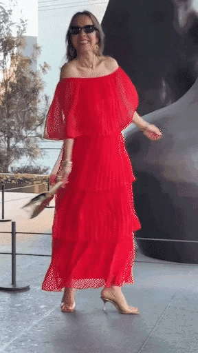 lusailstore - Chiffon cake long dress