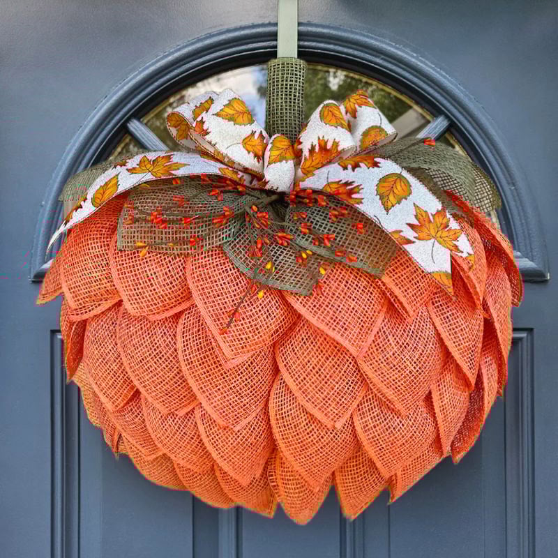 lusailstore - Farmhouse Pumpkin Wreath