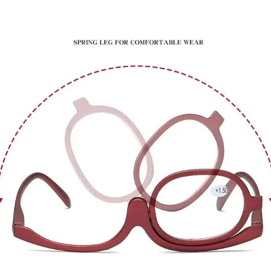 lusailstore - Rotating Makeup Glasses: Precision and Comfort