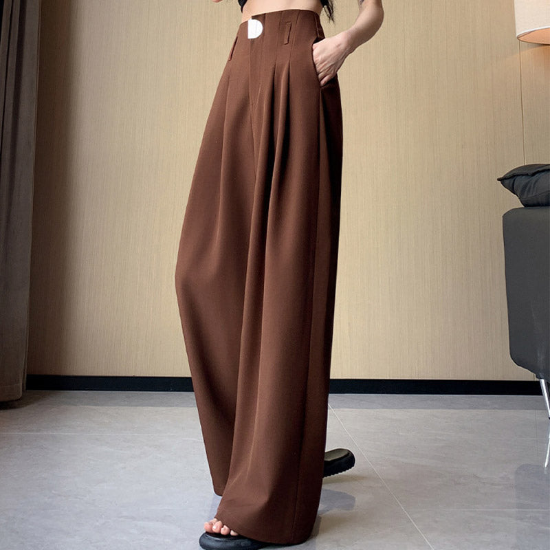 lusailstore - High Waisted Wide Leg Pants