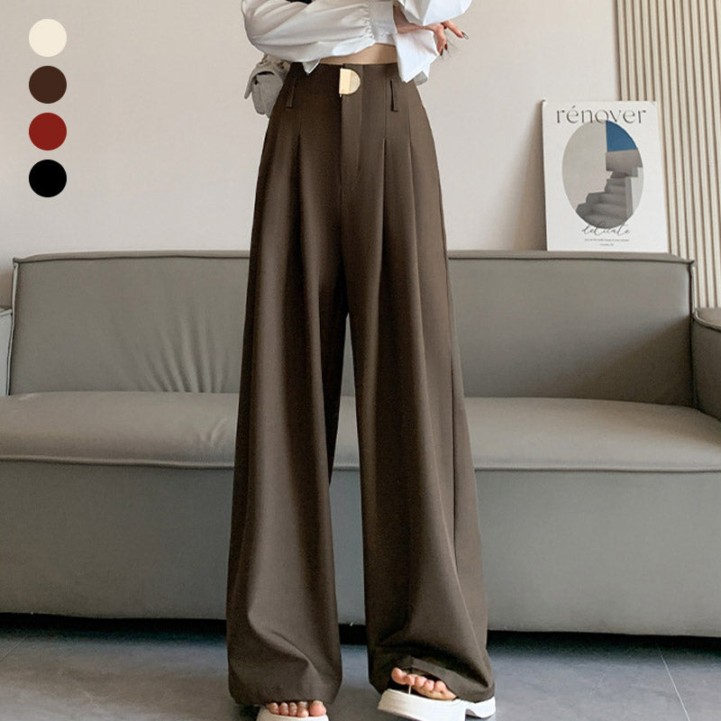 lusailstore - High Waisted Wide Leg Pants