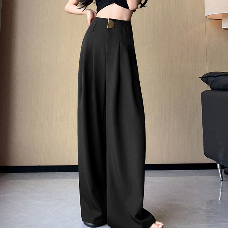 lusailstore - High Waisted Wide Leg Pants