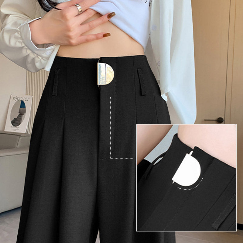 lusailstore - High Waisted Wide Leg Pants