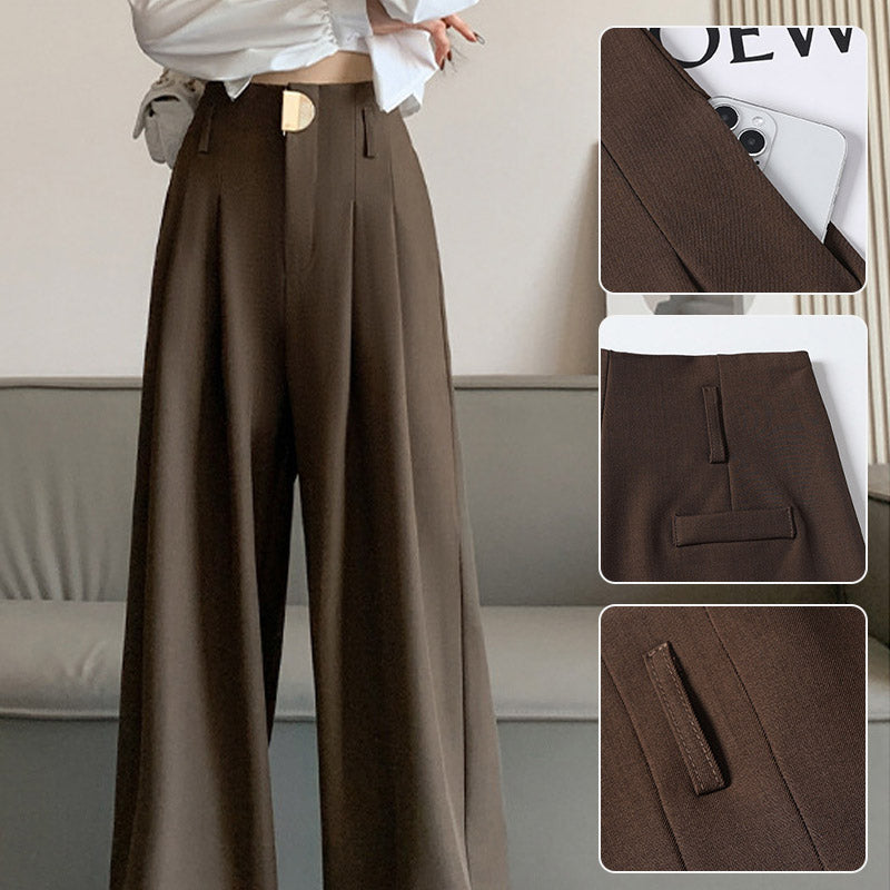 lusailstore - High Waisted Wide Leg Pants