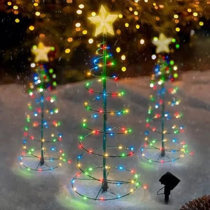 lusailstore - Solar LED Metal Christmas Tree