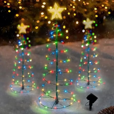 lusailstore - Solar LED Metal Christmas Tree