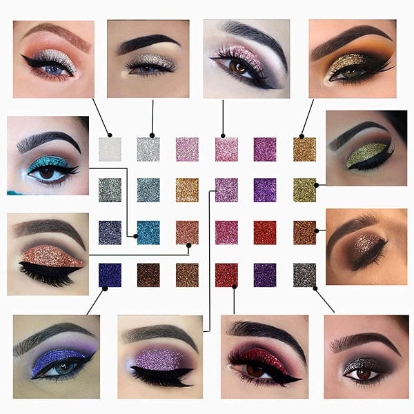 lusailstore - 10 Colors Sparkle Shimmer Eyeshadow Palette