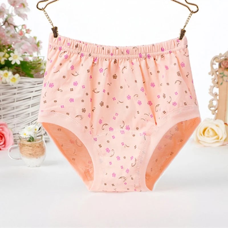 lusailstore -Plus size high-waisted women's pure cotton underwear