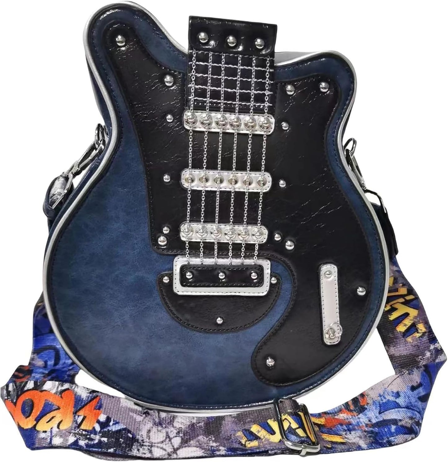 lusailstore - Guitar Shaped Crossbody Shoulder Bag