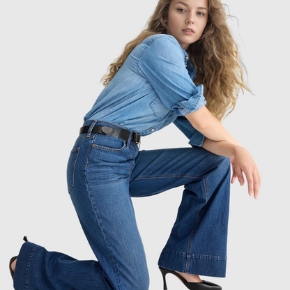 lusailstore - Tall Wide Leg Denim Trouser