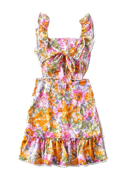 lusailstore-Flower print series dress