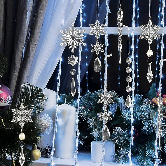 lusailstore - Crystal Christmas snowflake ornaments