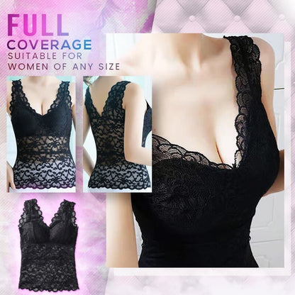 lusailstore - Long Lace Beauty Back Undershirt