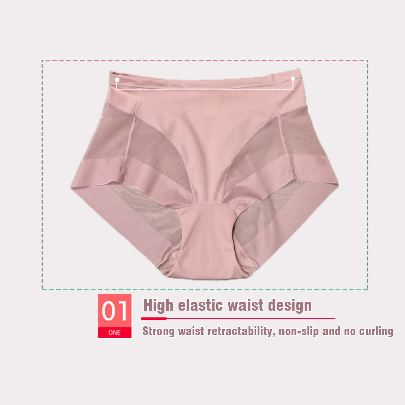 lusailstore - High Waist Ice Silk Seamless Body Shaping Panties