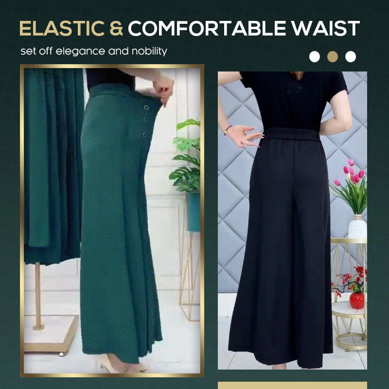 lusailstore - Stylish Pleated Wide-leg Pants