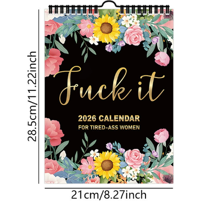 lusailstore  - 2026 Swear Calendar for Tired-Ass Women